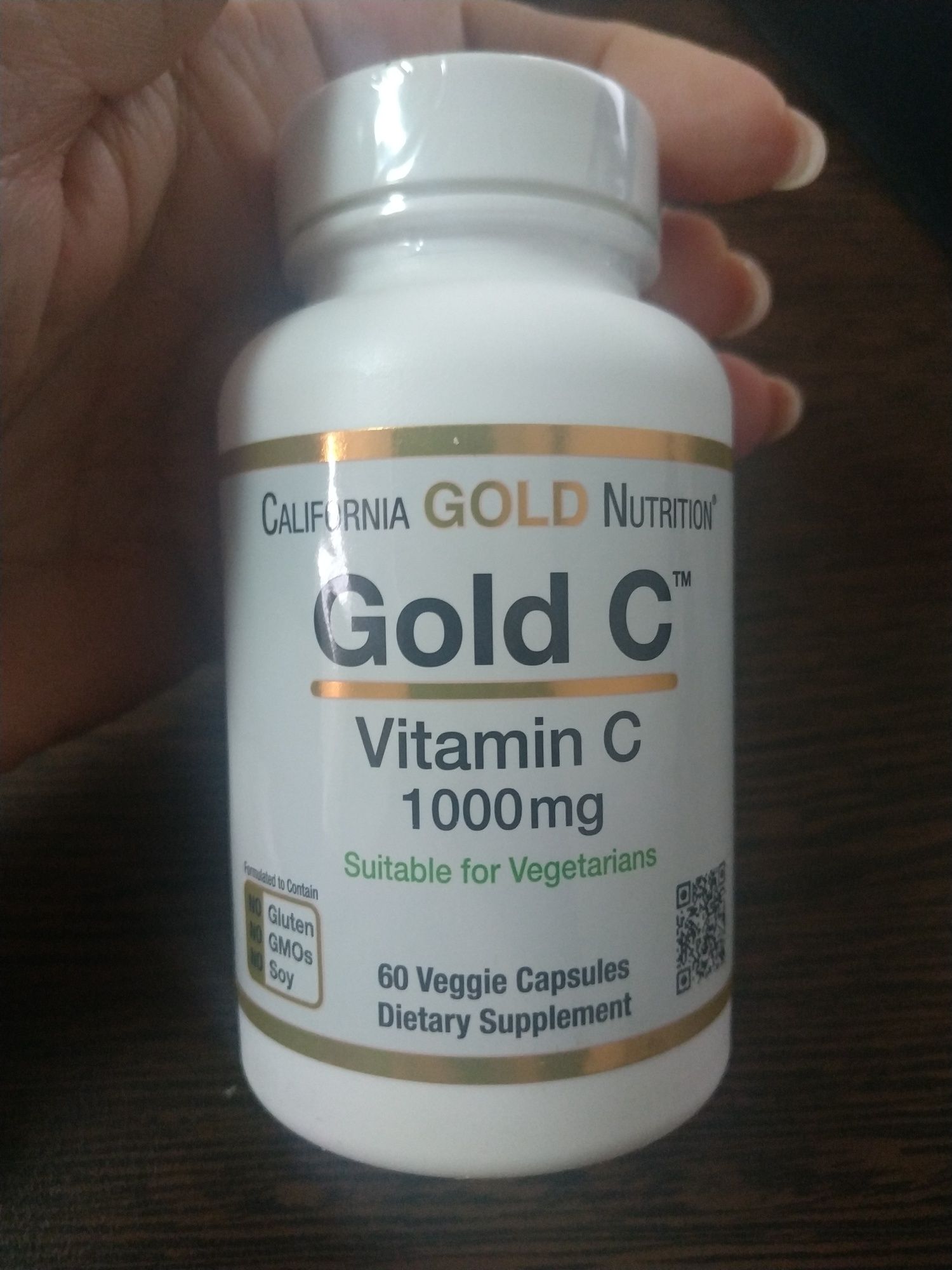 Вітамін C, Gold C, 1000 мг, California Gold Nutrition, 60 капсул