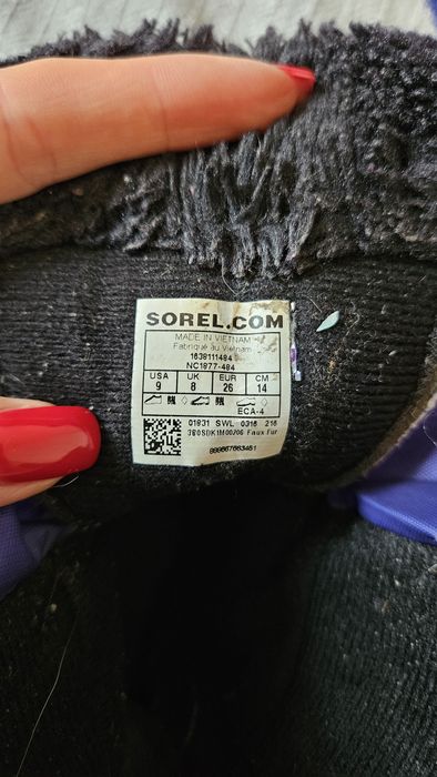 Śniegowce Sorel nieprzemakalne Rozmiar 26