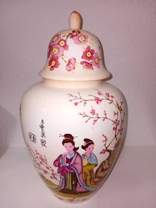 Jarra de cerâmica pintada a mão Geixas