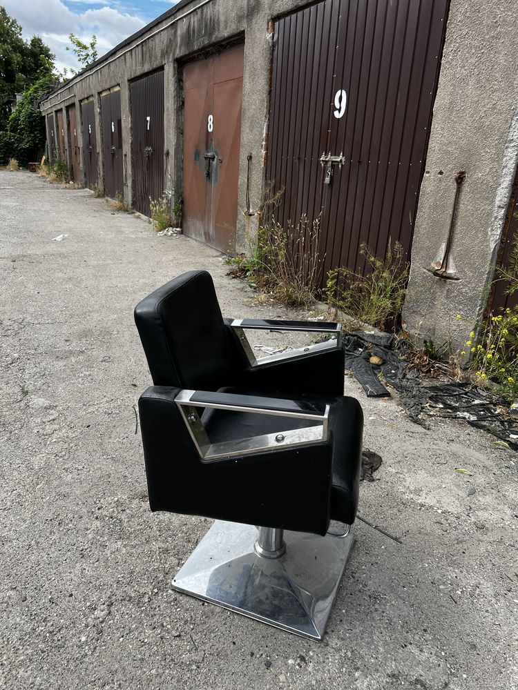 Fotel fryzjerski hydrauliczny czarny – salon / barber / kosmetyczka