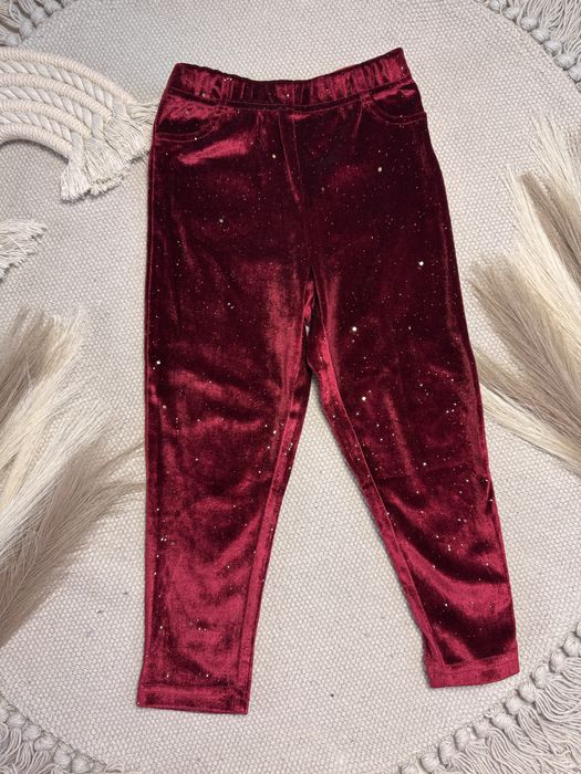 Świąteczne legginsy Sinsay rozmiar 98cm