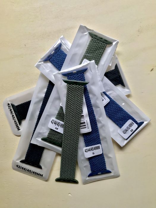 Braceletes Solo Entrançadas Apple Watch 42/44/45/49mm