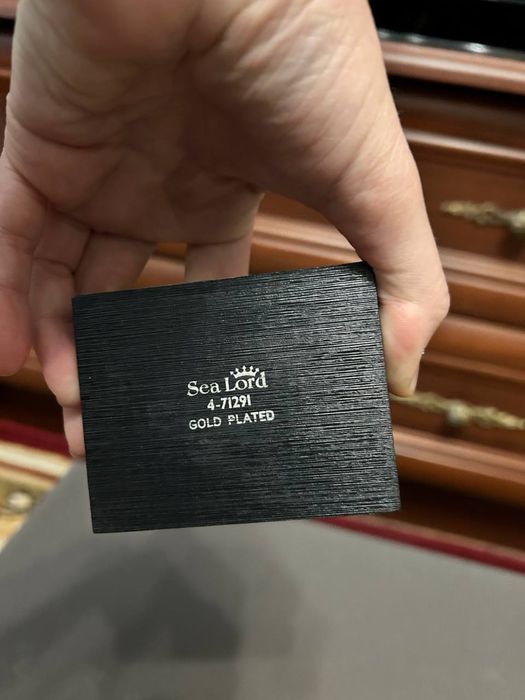 серебрянные запонки новые Monarch Sea Lord