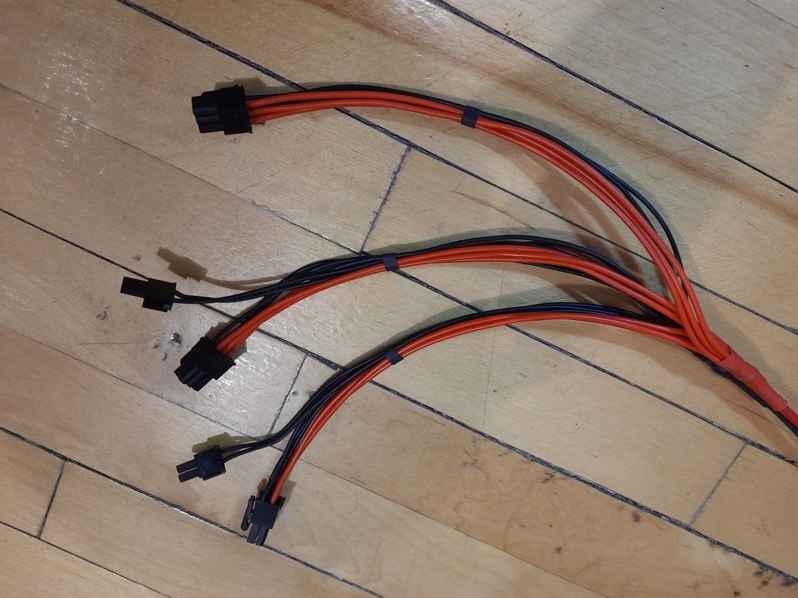 Майнінг, кабель ASIC, GPU, PciE 6+2pin, 8pin.
