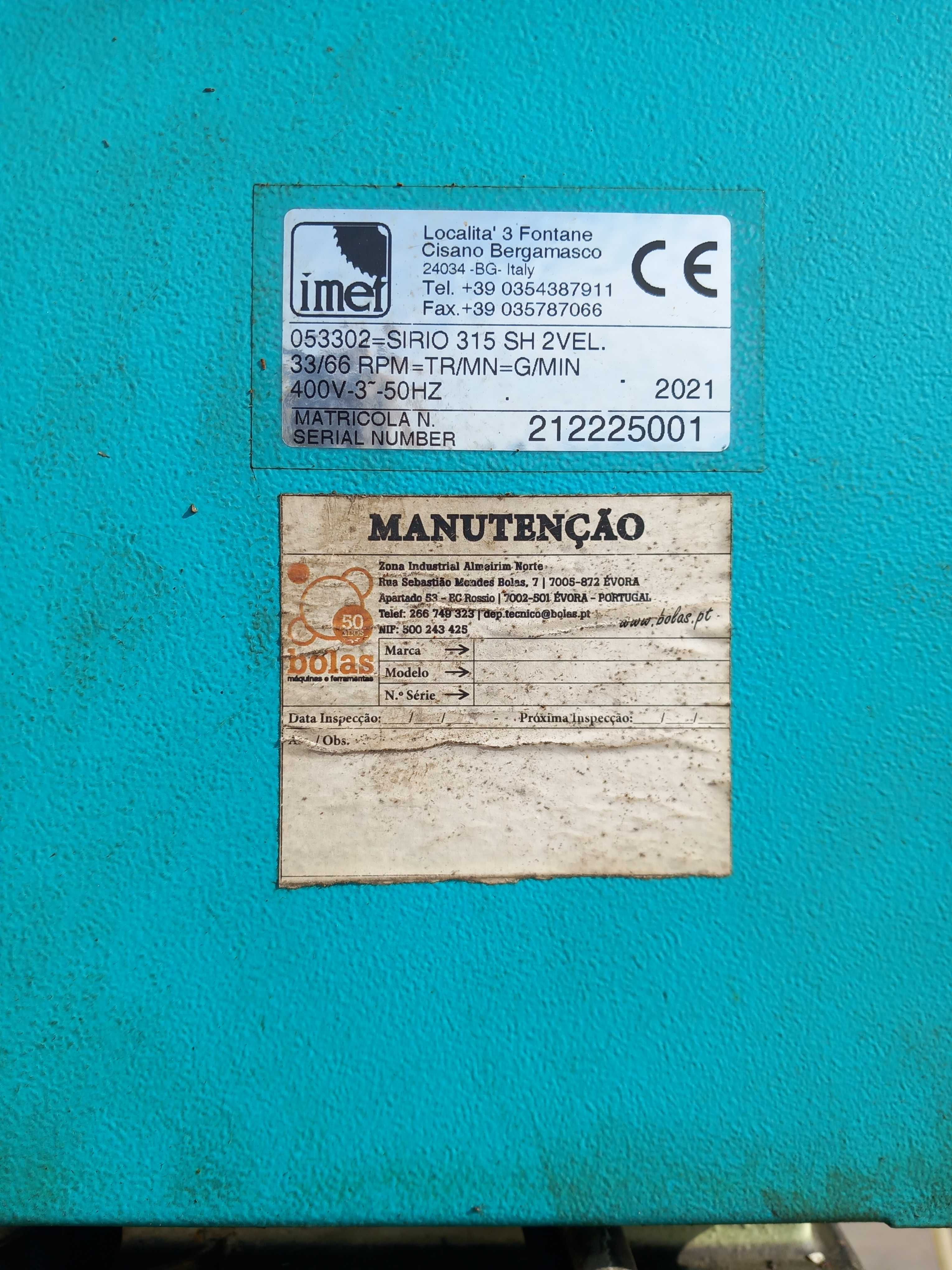 Serra de corte IMET modelo SIRIO 315 #FA63/1543