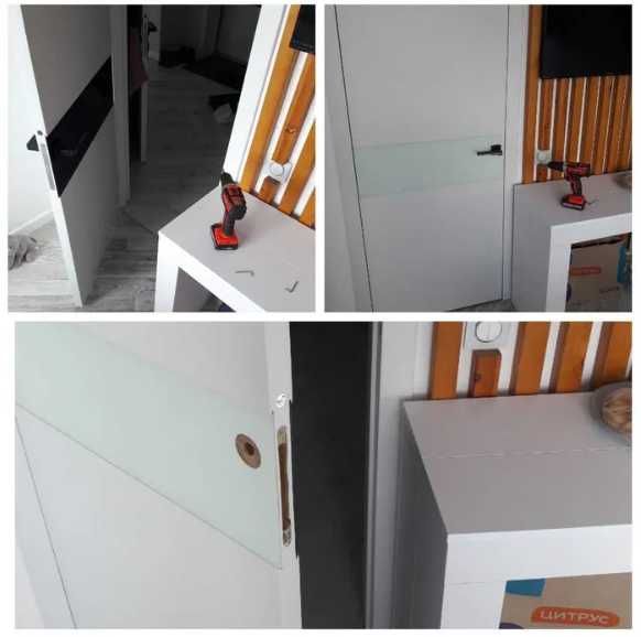 Установка монтаж и ремонт дверей. Ремонт замков, ручек петель уплотнит