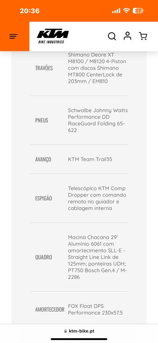 E-bike Ktm Chacana elétrica