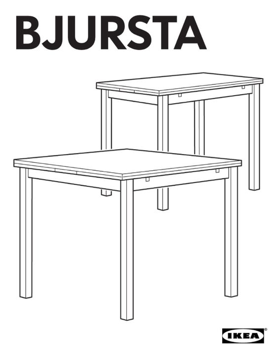 Mesa de cozinha pequena IKEA BJURSTA 90x90Cm