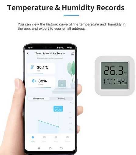Termometr Higrometr Bluetooth Smart TUYA Alexa