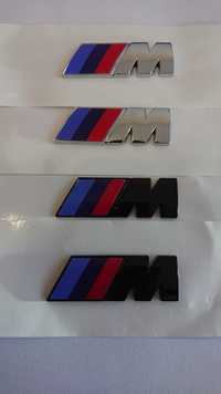 Emblemat BMW Logo M Power 2x Chrom 2x Czerń