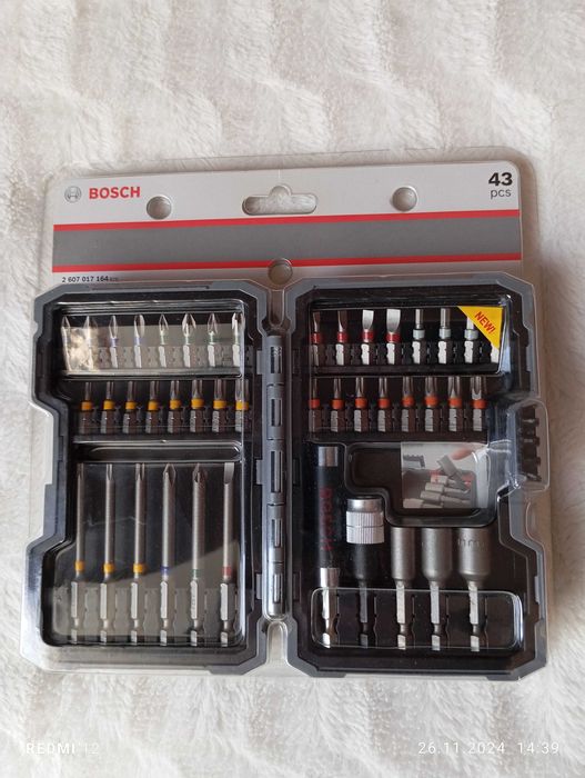 Zestaw bitów i nasadek 1/4" 43 pc. Bosch