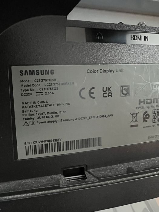 Ecra monitor Samsung Odyssey G7 27 240hz QHD