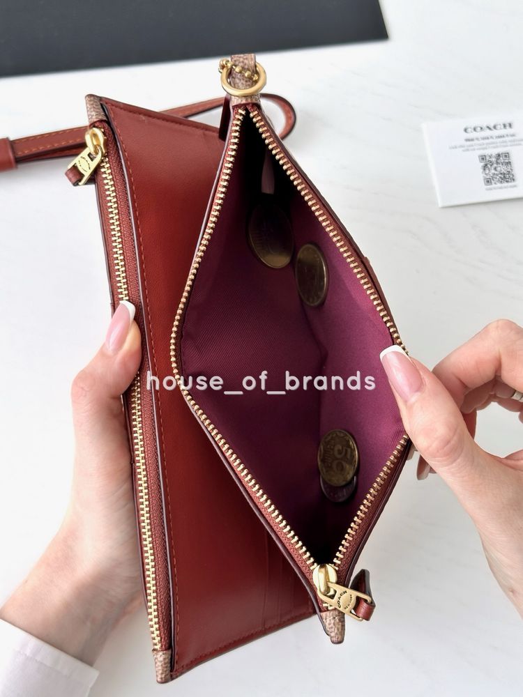 COACH Double Zip Wallet Жіночий гаманець wristlet женский кошелек коуч