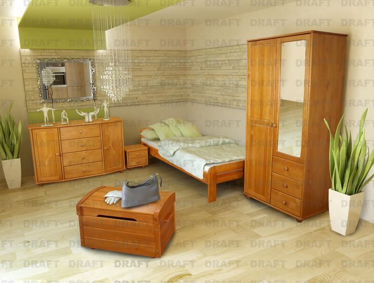 Szafa drewniana sosnowa II 2D/3S producent mebli