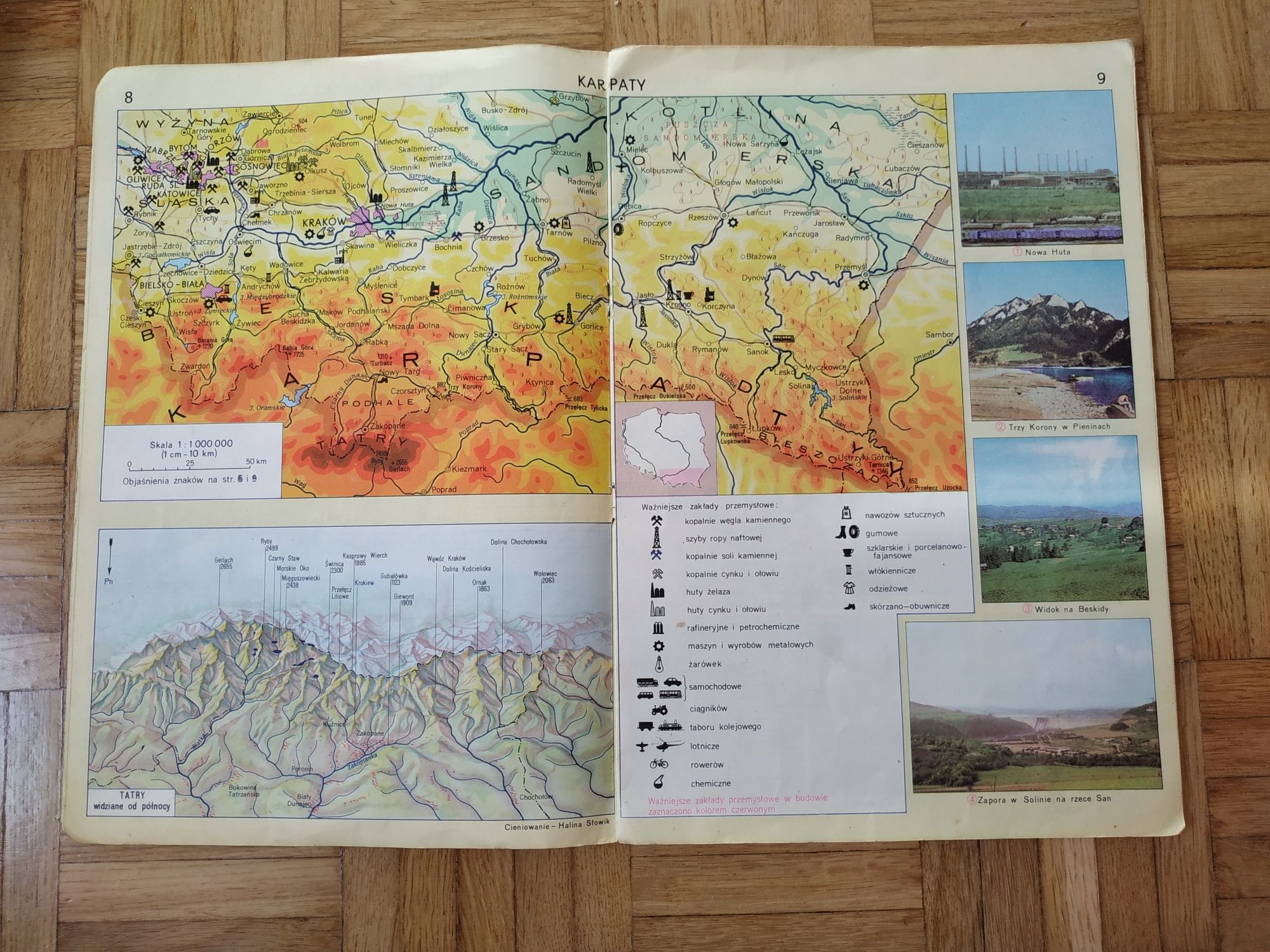 Atlas geograficzny Polski, stare mapy