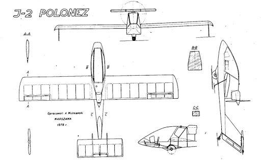 Plany do budowy amatorskiej legendarnego samolotu J-2 ,,Polonez"