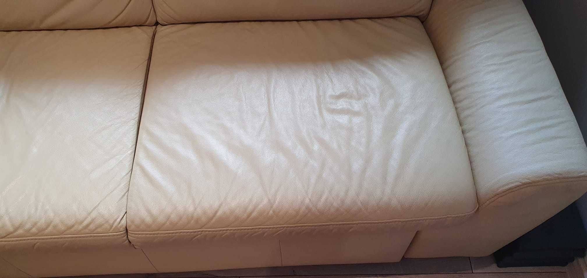 Skórzana rogówka kremowa