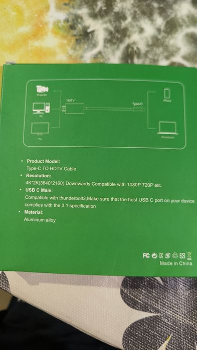 Cabo Type C to HDMI novo na caixa