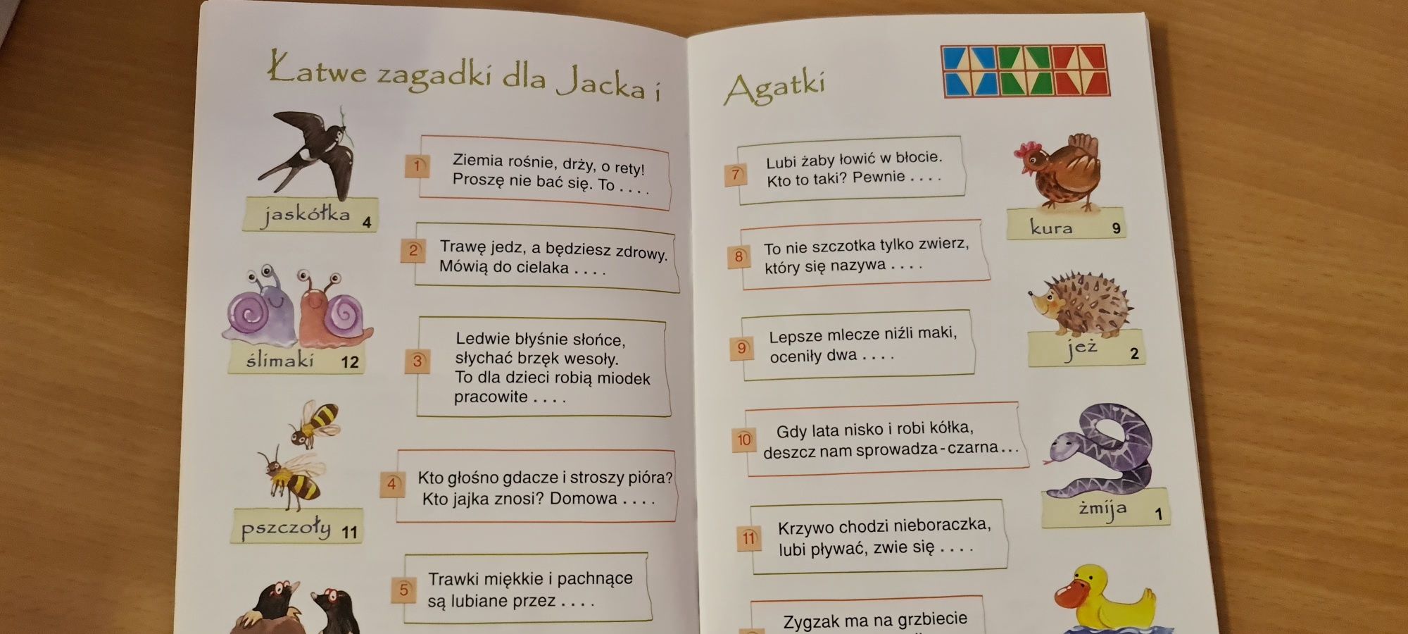 Książka łatwe zagadki dla Jacka i Agatki