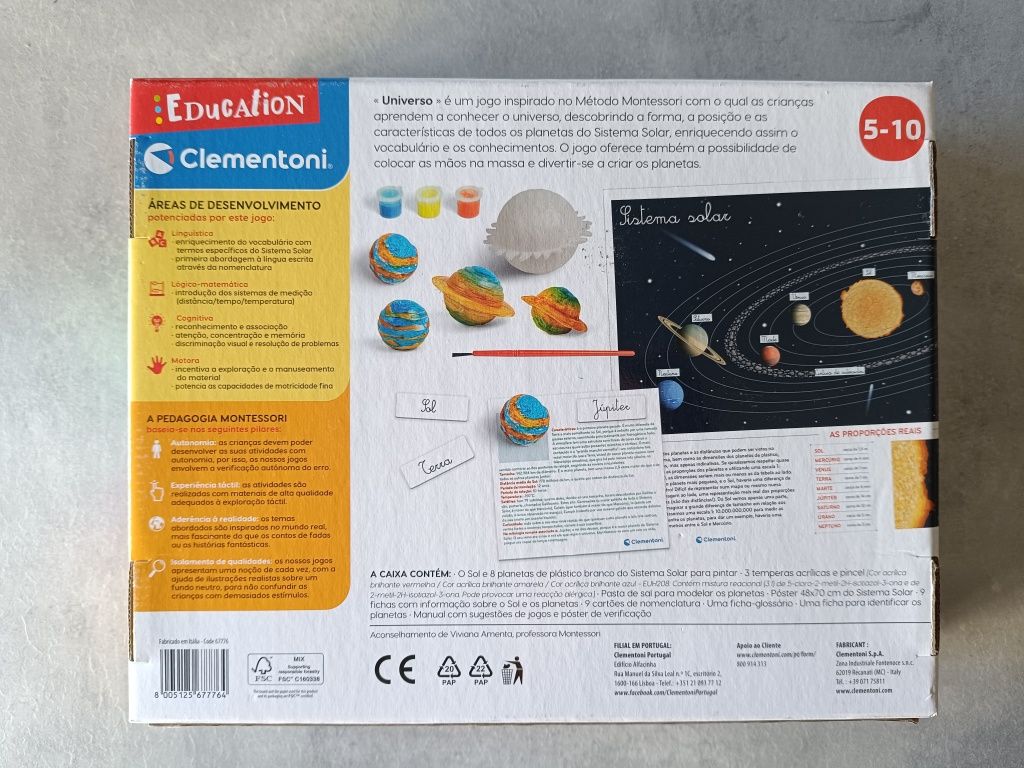 Clementoni jogo Montessori planetas e sistema solar