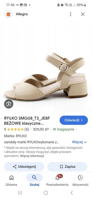 Sandały RYŁKO skóra