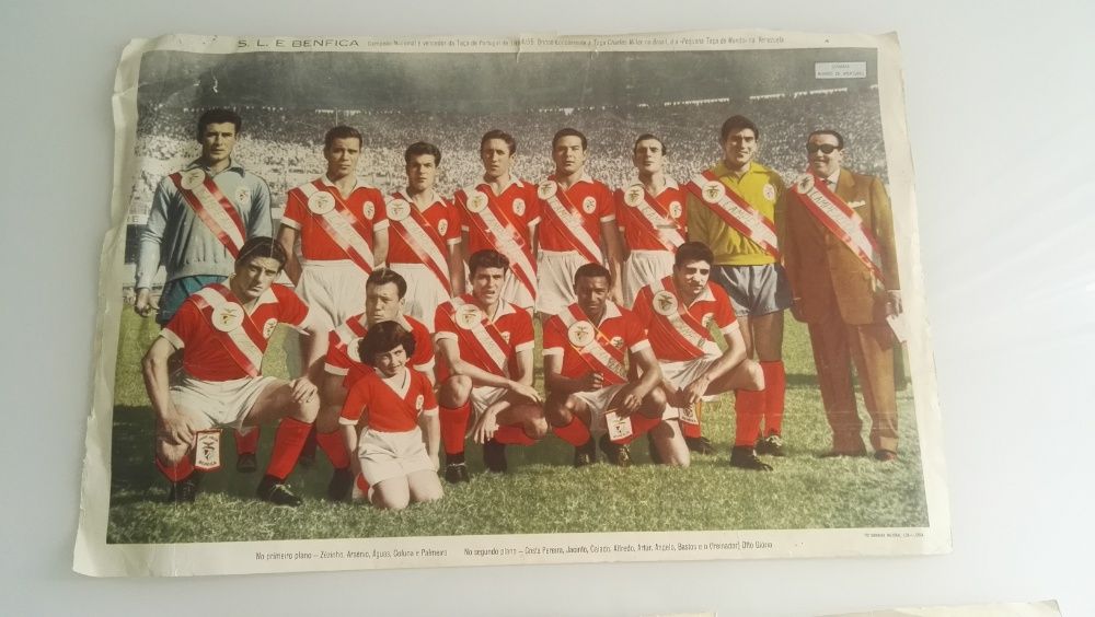 Separata do S.L.Benfica Campeão Nacional e vencedor da Taça 1954/1955