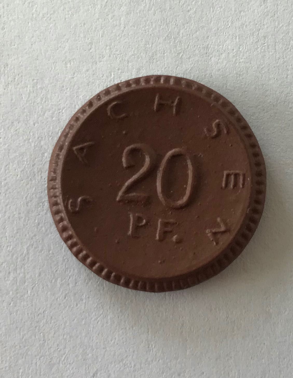 Sprzedam monetę 20 PF. Sachsen 1920r.