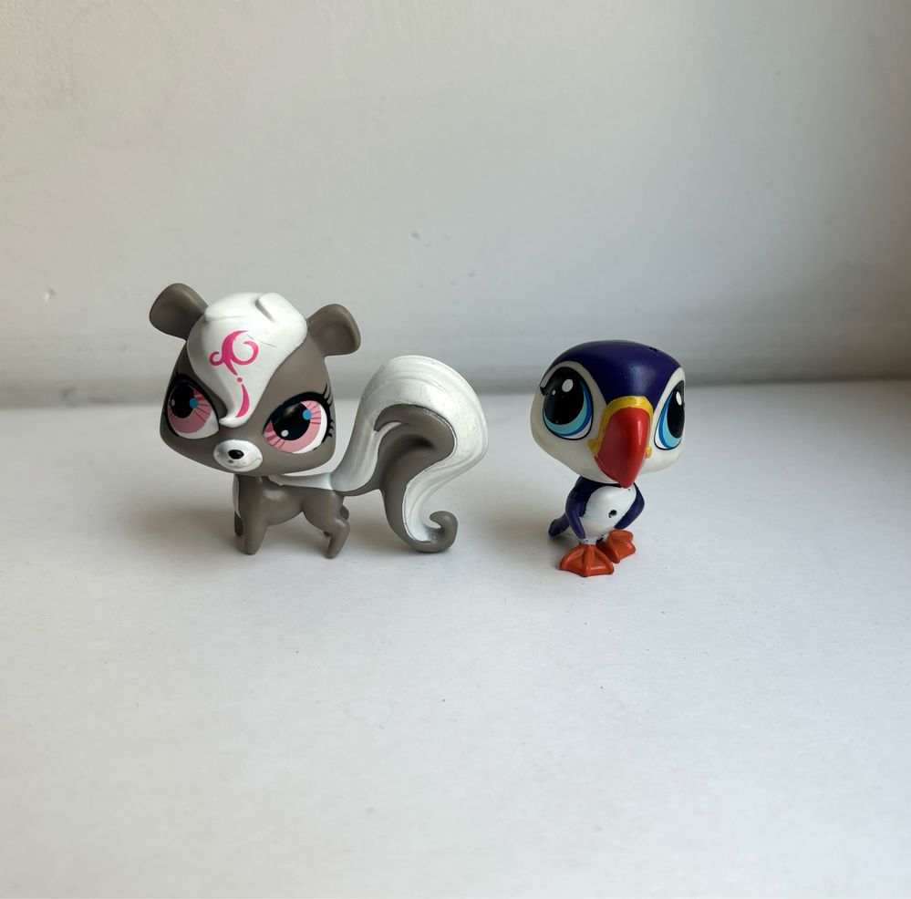 Lps gigurki tukan szop skunks lis littlest pet shop vintage ptak kot