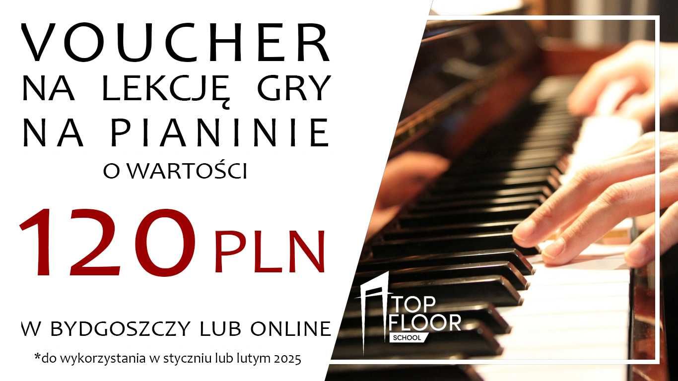 Voucher na 1 lekcję nauki gry na pianinie lub keyboardzie
