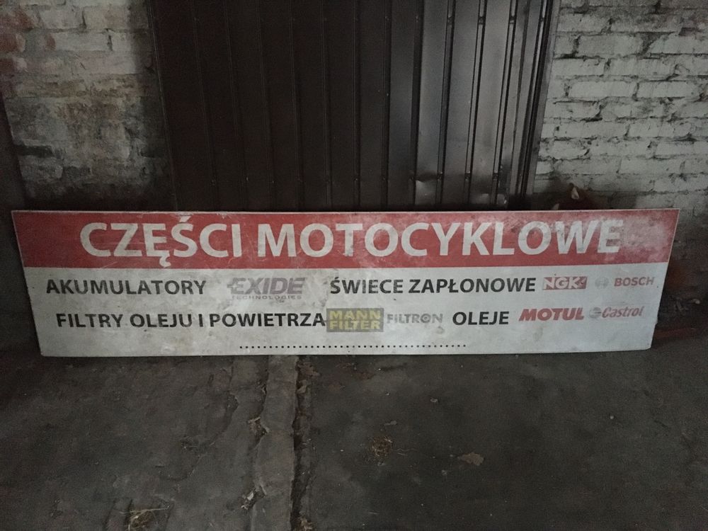 Duża reklama szyld baner reklamowy plastikowy części motocyklowe