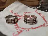 Pierścień atlantów dla par, obrączki, regulowane, srebro
