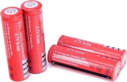 L129 2x Pilha Bateria Recarregável 18650 LI-ION 4200mAh 3.7V