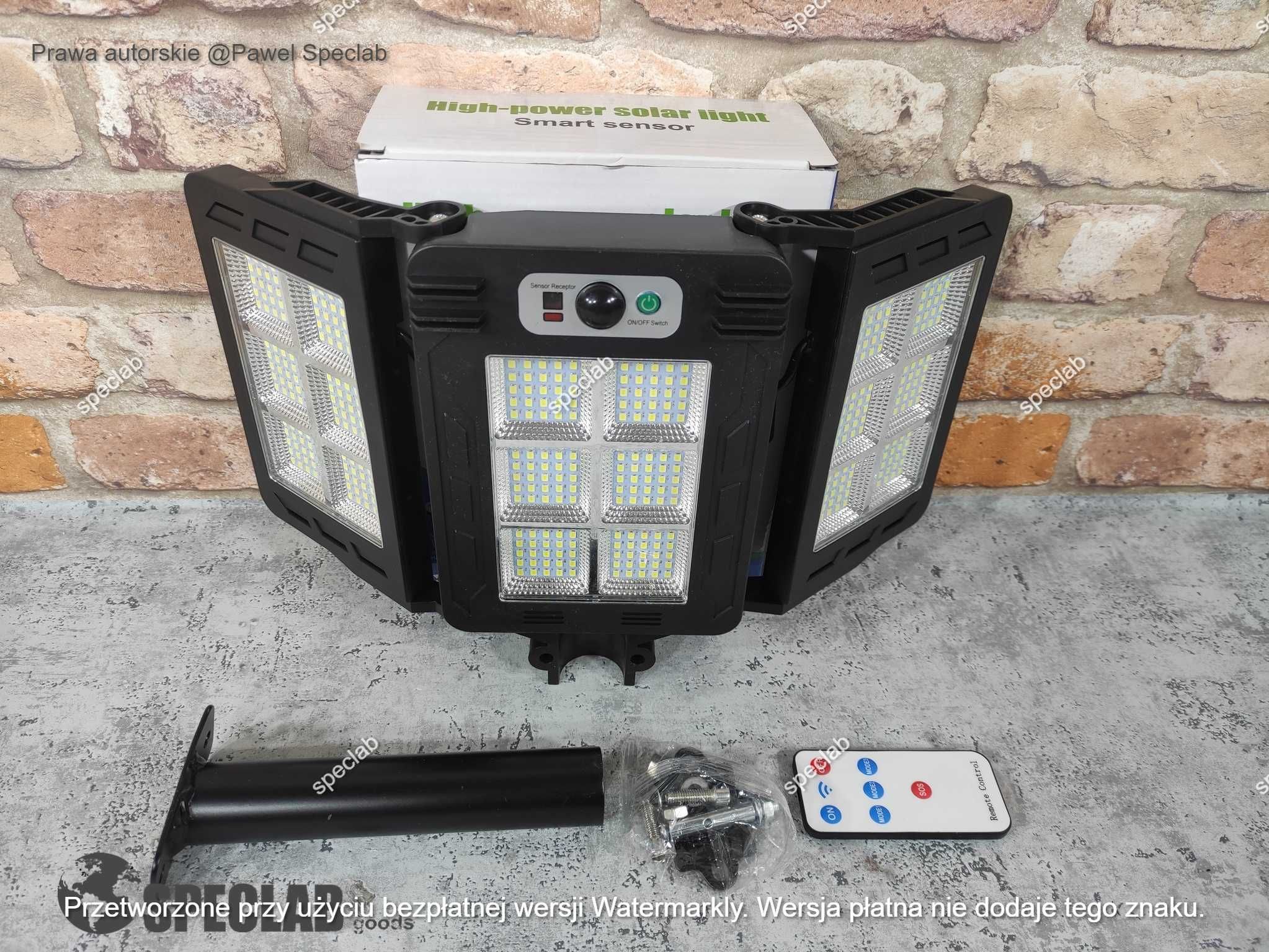 Reflektor solarny 7512 z czujnikiem ruchu: 3 głowicy/3 tryby
