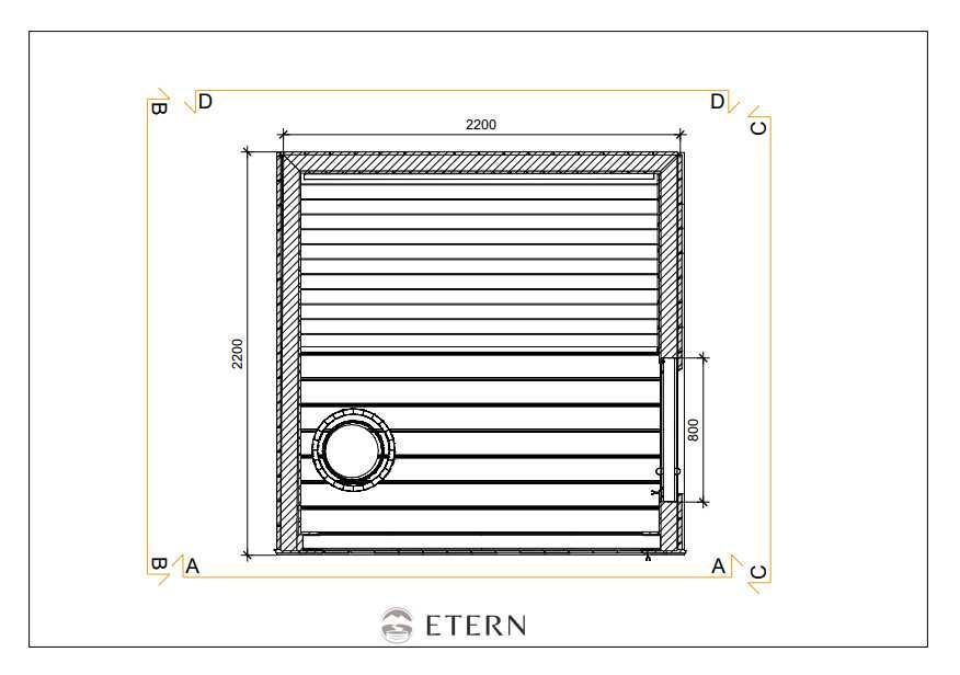 Nowoczesna sauna ogrodowa 220x220 – projekt, wykonanie - Katowice