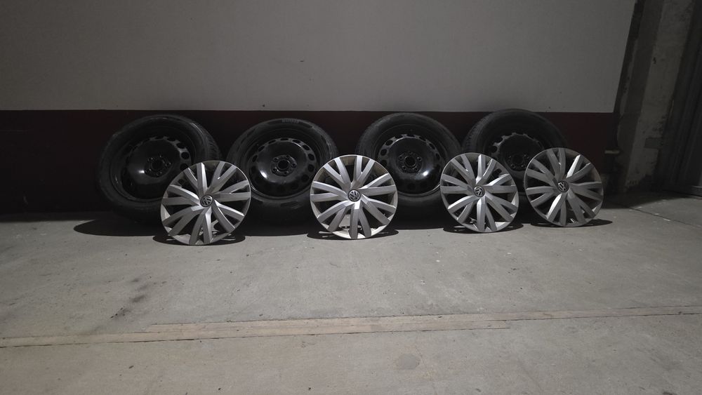 Komplet felgi stalowe 6Jx16H2 ET48 5x100 oraz Opony zimowe 205/55R16