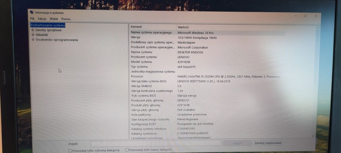 Lenovo x220, dysk SSD, stacja dokująca z CD ROMem