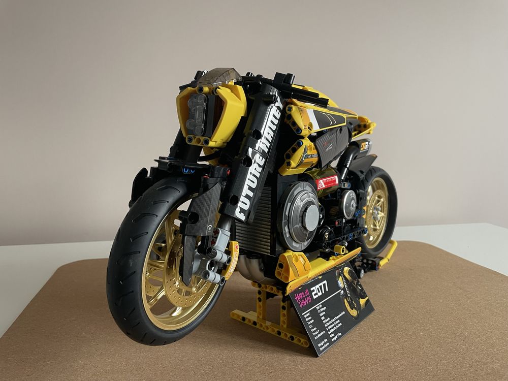 Cyberpunk Motorcycle 1:5 - K-BOX 10506 - klocki technic jak Lego