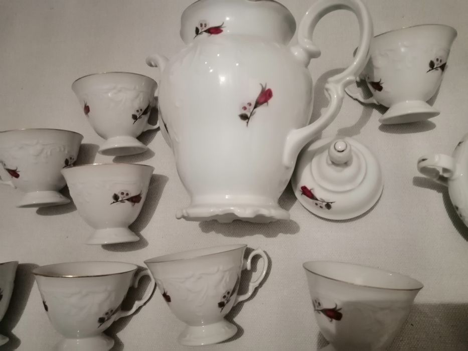 Zestaw do kawy/herbaty . Zestaw porcelanowy PRL.