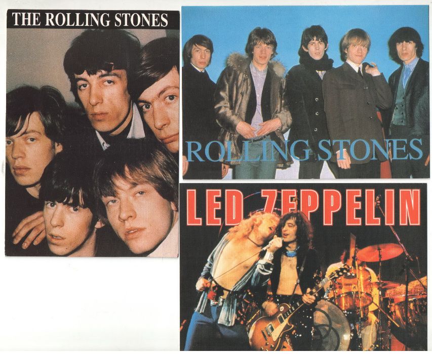 Открытки The Beatles, The Rolling Stones, Led Zeppelin, Англия
