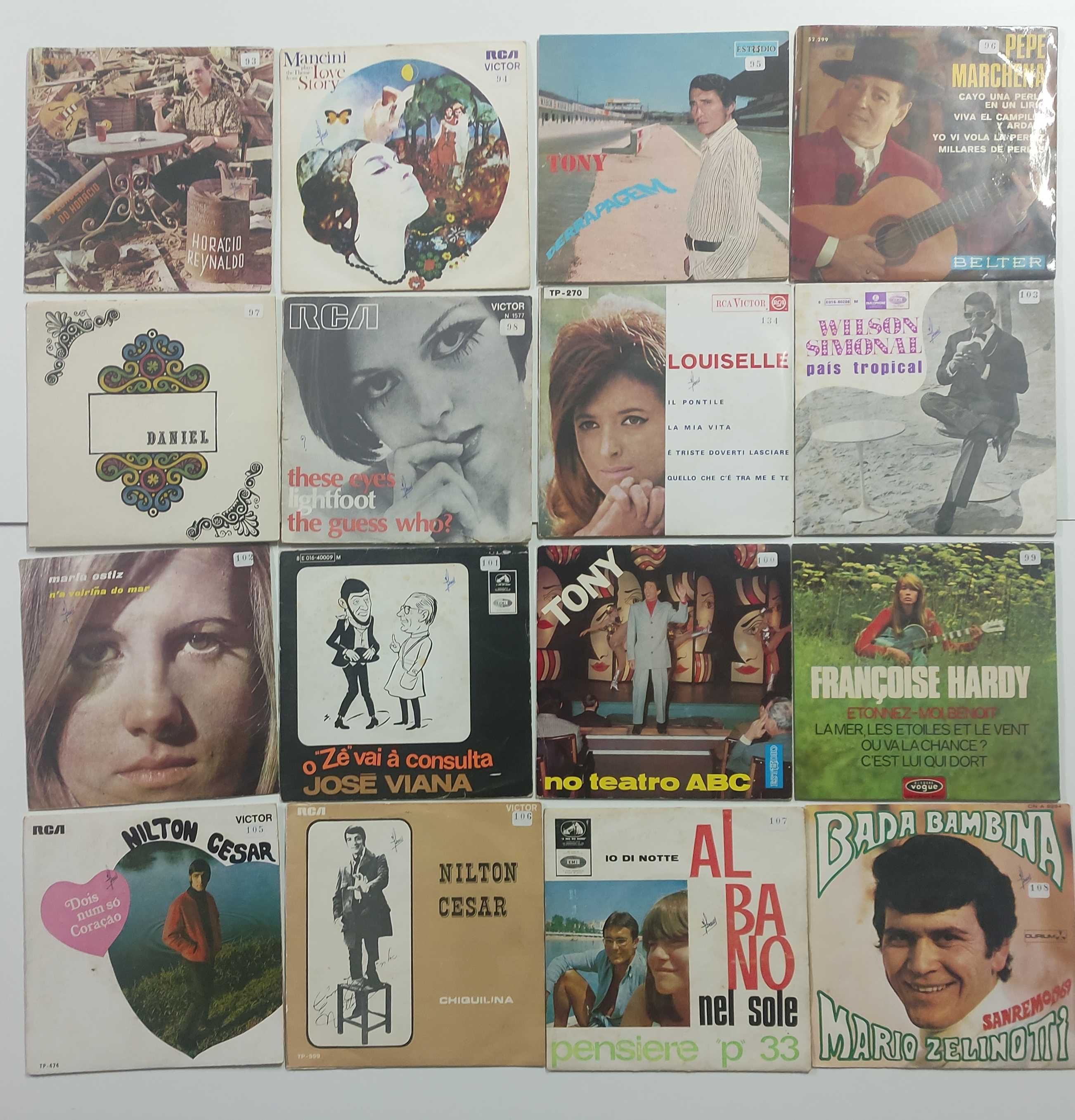 Discos de vinil pequenos 45rpm 7"