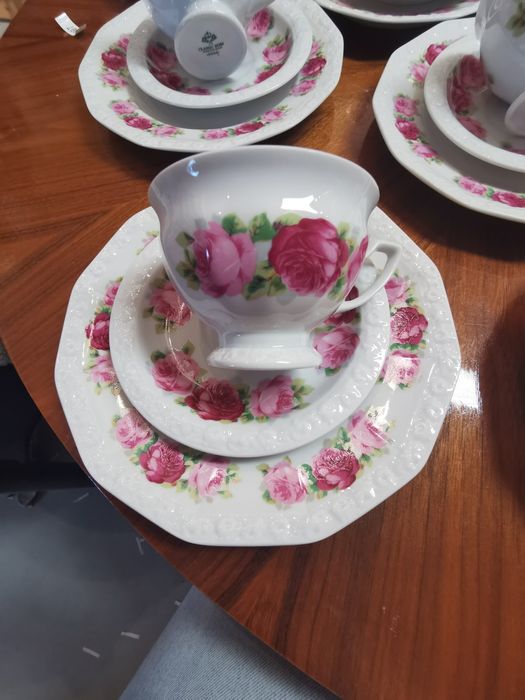 Rosenthal Biała Maria Classic Rose serwis 12 os trio 1697