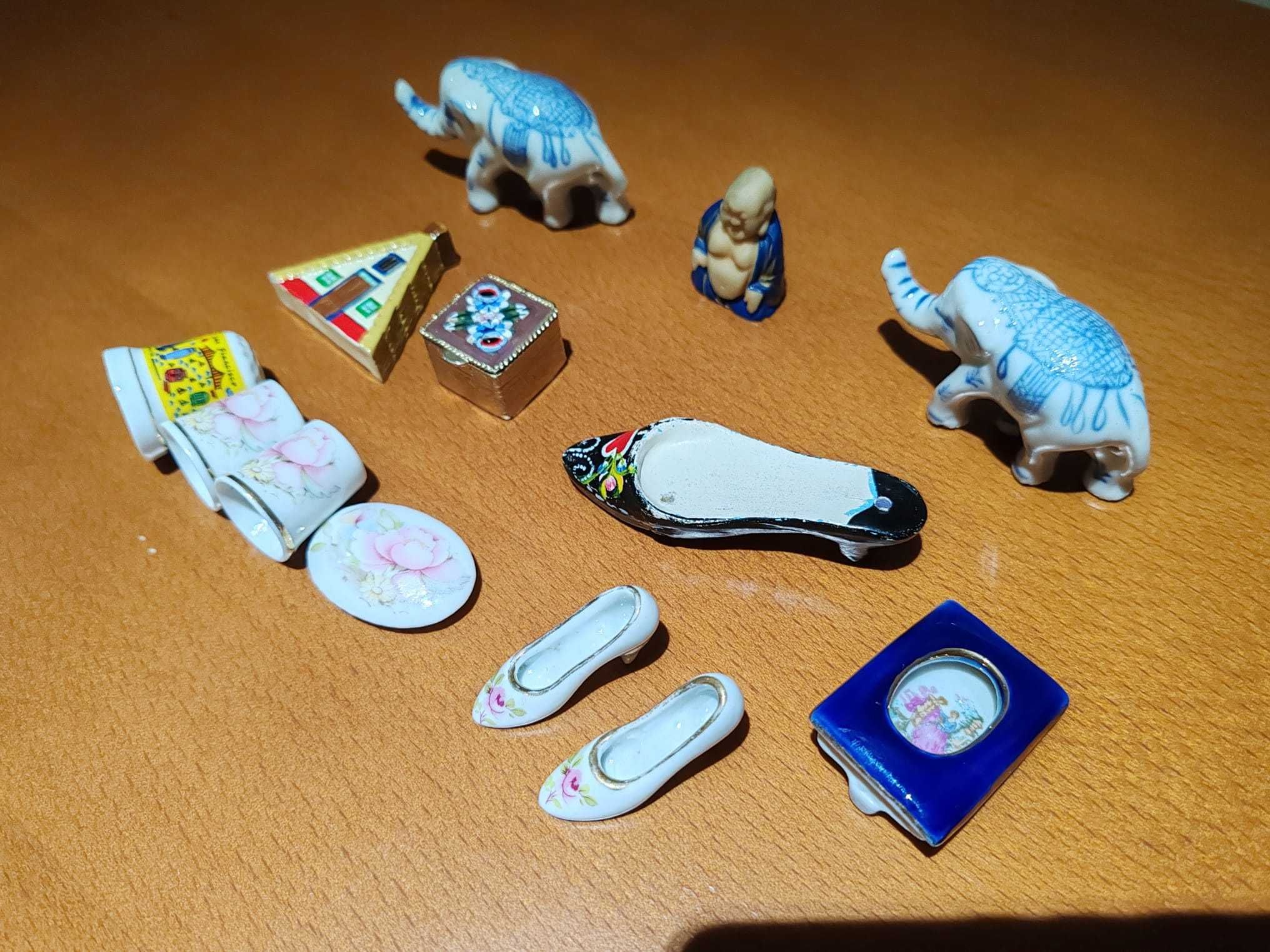 Miniaturas em porcelana. Novas.