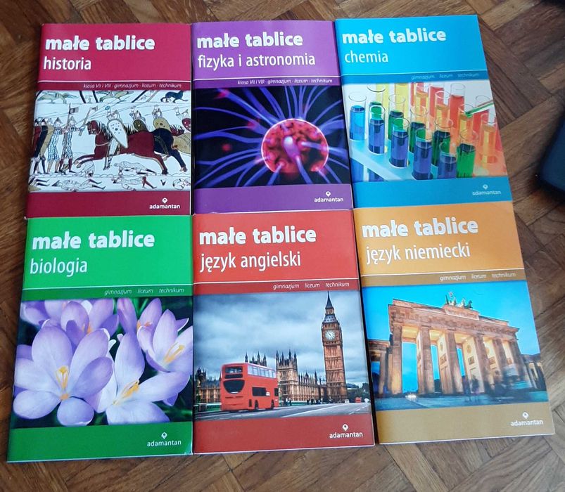 6 książek małe tablice