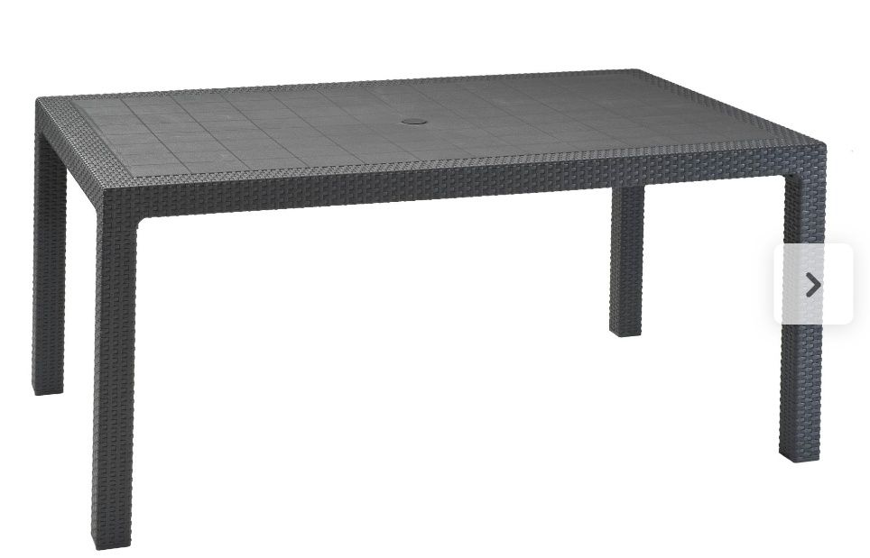 Mesa de resina MELODY 160X94CM ANTRACITE