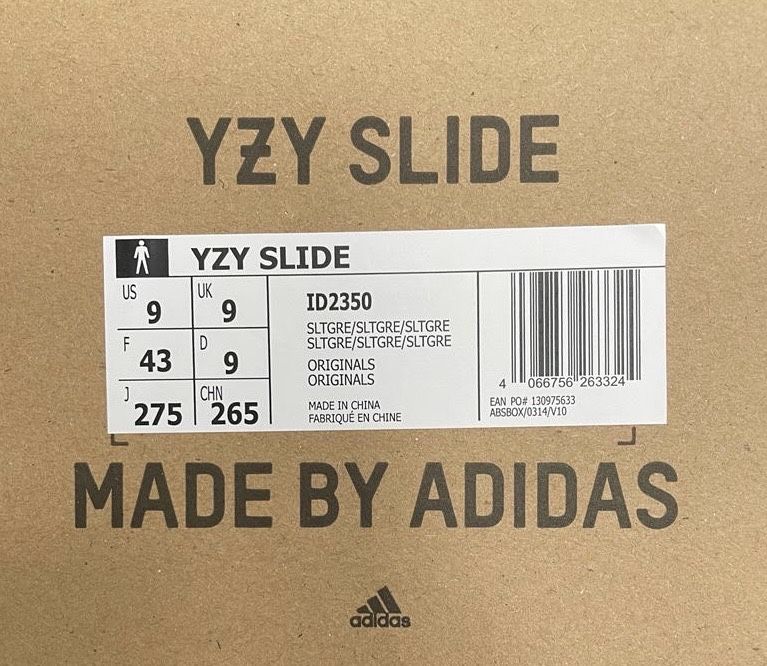 Klapki Yeezy Slides Adidas, rozmiar 43