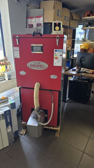Kociol pellet 15kW Grobelny gropel slim, piec możliwy transport wlkp