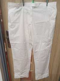 Białe robocze  spodnie męskie duże