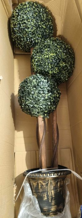 Sztuczny kwiat bukszpan w formie kul w doniczce 119 cm vidaXL 336514