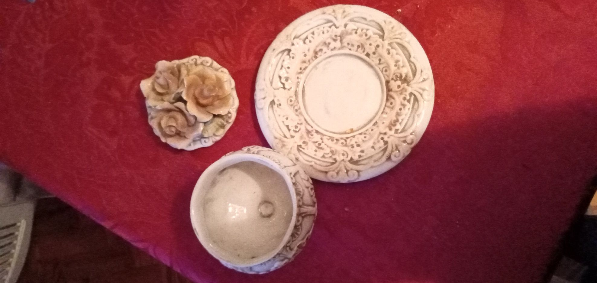 Pote Antigo Porcelana Bassano numerada12E-ToalhaVintage Praia5EDesde2E