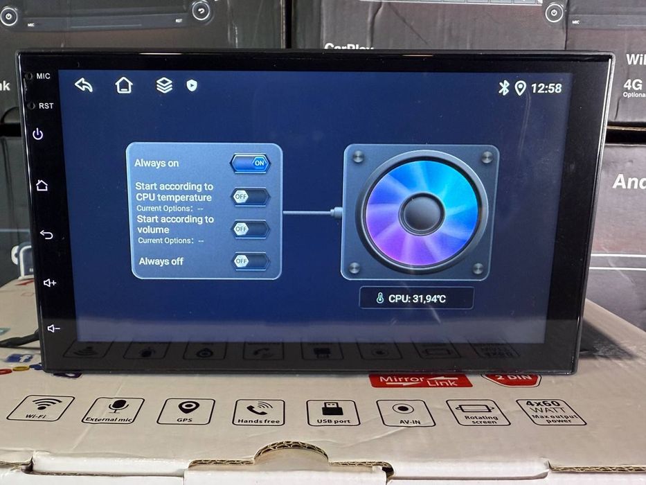 Магнитола 7" 4/64гб 8 Ядер с 4g с Carplay Android Auto Сим-карта